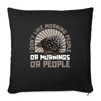 Porc-épic - Housse de coussin décorative 45 x 45 cm - noir - Devant