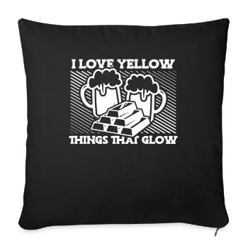 Mine d’or minière - Housse de coussin décorative 45 x 45 cm - noir - Devant