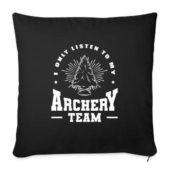 Tir à l’arc Flèche Tir à l’arc Tir à l’arc - Housse de coussin décorative 45 x 45 cm - noir - Devant