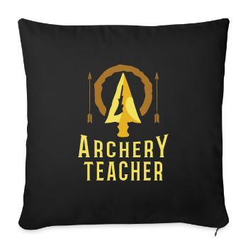 Tir à l’arc Flèche Tir à l’arc Tir à l’arc - Housse de coussin décorative 45 x 45 cm - noir - Devant