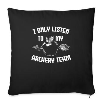 Tir à l’arc Flèche Tir à l’arc Tir à l’arc - Housse de coussin décorative 45 x 45 cm - noir - Devant