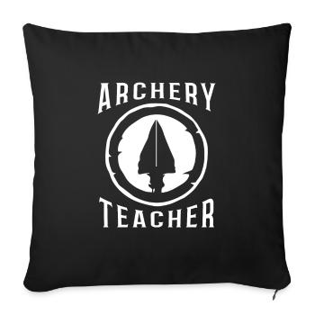 Tir à l’arc Flèche Tir à l’arc Tir à l’arc - Housse de coussin décorative 45 x 45 cm - noir - Devant