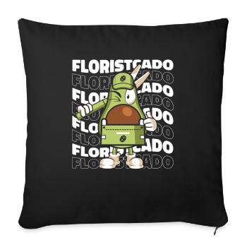 Fleuriste Fleuriste - Housse de coussin décorative 45 x 45 cm - noir - Devant