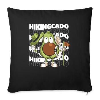 Hiking Trekking Hikers - Sofa pillowcase 17,3'' x 17,3'' (45 x 45 cm) - black - Front