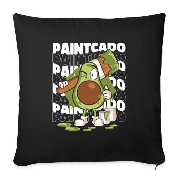 Peintre Varnisher Compagnon Maître Peintre - Housse de coussin décorative 45 x 45 cm - noir - Devant