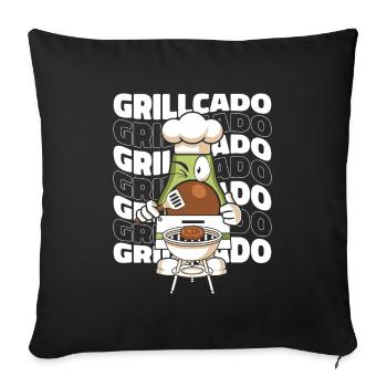 Grill grill master BBQ - Sofa pillowcase 17,3'' x 17,3'' (45 x 45 cm) - black - Front