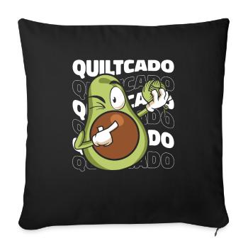 Sewing Quilting Quilting - Sofa pillowcase 17,3'' x 17,3'' (45 x 45 cm) - black - Front