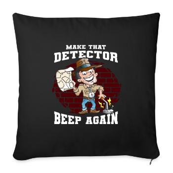 Prospecteur - Housse de coussin décorative 45 x 45 cm - noir - Devant