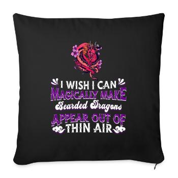 Bearded Dragon Lizard Reptile Gecko Lizard - Sofa pillowcase 17,3'' x 17,3'' (45 x 45 cm) - black - Front