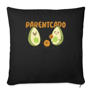 Parents Ellis Mama Papa - Sofa pillowcase 17,3'' x 17,3'' (45 x 45 cm) - black - Front