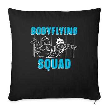 Parachutisme intérieur - Housse de coussin décorative 45 x 45 cm - noir - Devant