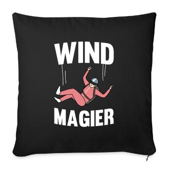 Indoor Skydiving - Sofa pillowcase 17,3'' x 17,3'' (45 x 45 cm) - black - Front