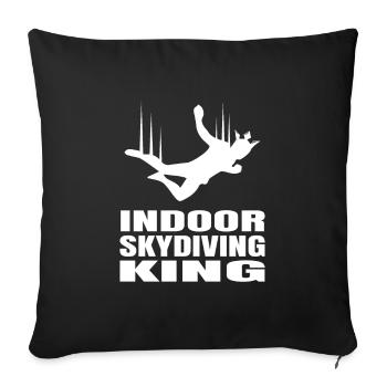 Parachutisme intérieur - Housse de coussin décorative 45 x 45 cm - noir - Devant