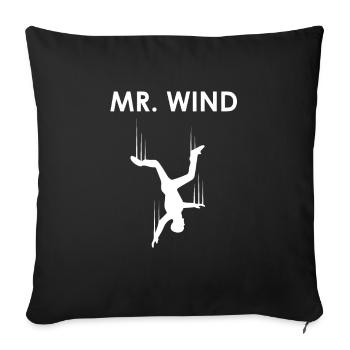 Indoor Skydiving - Sofa pillowcase 17,3'' x 17,3'' (45 x 45 cm) - black - Front