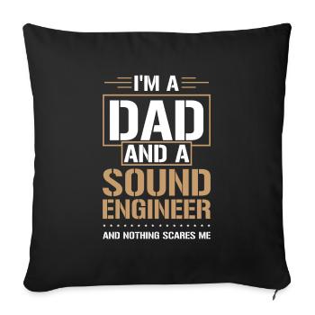 Tontechniker Sound Audio Engineer - Sofakissenbezug 45 x 45 cm - Schwarz - Vorne