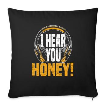 Tontechniker Sound Audio Engineer - Sofakissenbezug 45 x 45 cm - Schwarz - Vorne