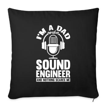 Tontechniker Sound Audio Engineer - Sofakissenbezug 45 x 45 cm - Schwarz - Vorne