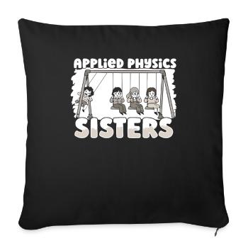Physicien physicien - Housse de coussin décorative 45 x 45 cm - noir - Devant