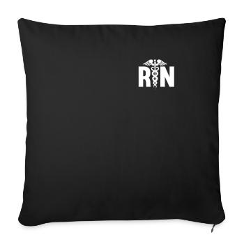 Infirmier - Housse de coussin décorative 45 x 45 cm - noir - Devant