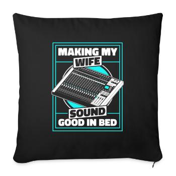 Tontechniker Sound Audio Engineer - Sofakissenbezug 45 x 45 cm - Schwarz - Vorne