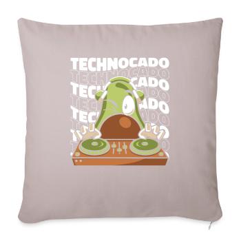 Techno - Sofakissenbezug 45 x 45 cm - helles Taupe - Vorne