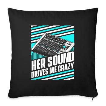 Tontechniker Sound Audio Engineer - Sofakissenbezug 45 x 45 cm - Schwarz - Vorne