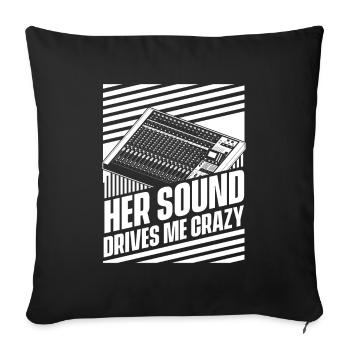 Tontechniker Sound Audio Engineer - Sofakissenbezug 45 x 45 cm - Schwarz - Vorne