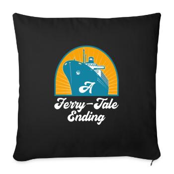Voiliers Marins - Housse de coussin décorative 45 x 45 cm - noir - Devant