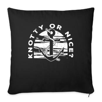 Voilier Voilier Sailor - Housse de coussin décorative 45 x 45 cm - noir - Devant