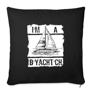 Seglen Segelboot Segler - Sofakissenbezug 45 x 45 cm - Schwarz - Vorne