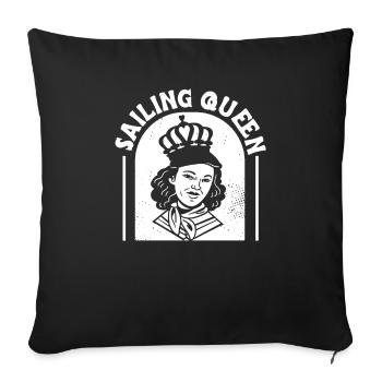 Voilier Voilier Sailor - Housse de coussin décorative 45 x 45 cm - noir - Devant