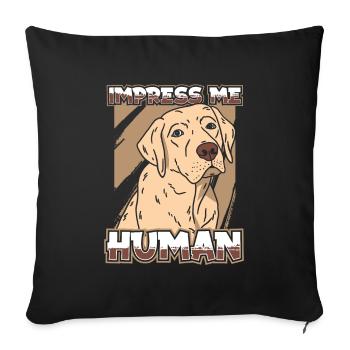 Labrador Hund - Sofakissenbezug 45 x 45 cm - Schwarz - Vorne