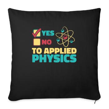 Physicien physicien - Housse de coussin décorative 45 x 45 cm - noir - Devant