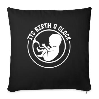 Midwife ObstetricIan - Sofa pillowcase 17,3'' x 17,3'' (45 x 45 cm) - black - Front