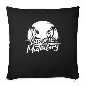 Midwife ObstetricIan - Sofa pillowcase 17,3'' x 17,3'' (45 x 45 cm) - black - Front