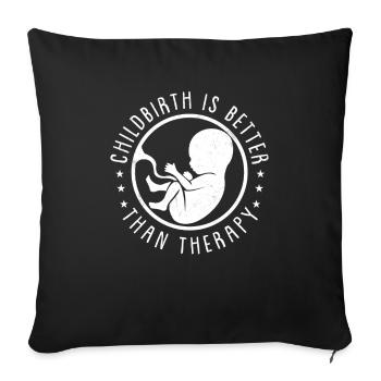 Midwife ObstetricIan - Sofa pillowcase 17,3'' x 17,3'' (45 x 45 cm) - black - Front