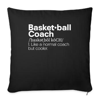 Basketballtrainer Entraîneur de basket-ball - Housse de coussin décorative 45 x 45 cm - noir - Devant