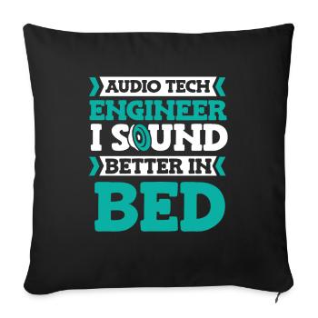 Tontechniker Sound Audio Engineer - Sofakissenbezug 45 x 45 cm - Schwarz - Vorne