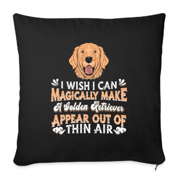 Golden Retriever - Sofa pillowcase 17,3'' x 17,3'' (45 x 45 cm) - black - Front