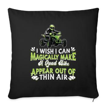 Quad Atv Motorsport - Housse de coussin décorative 45 x 45 cm - noir - Devant