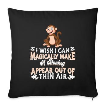 Monkey - Sofa pillowcase 17,3'' x 17,3'' (45 x 45 cm) - black - Front