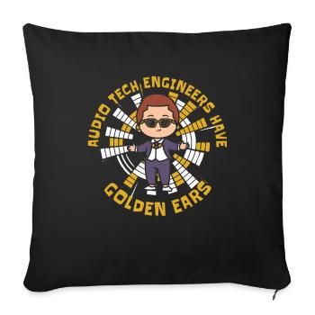 Ingénieur du son Tontechniker - Housse de coussin décorative 45 x 45 cm - noir - Devant