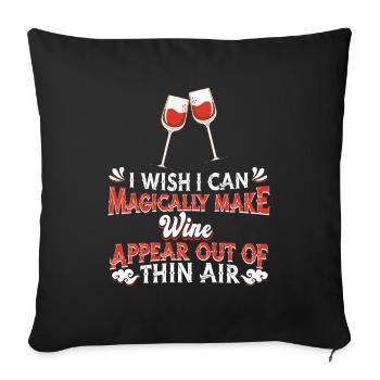 Wein Liebhaber Tasting Winzer Sommelier - Sofakissenbezug 45 x 45 cm - Schwarz - Vorne
