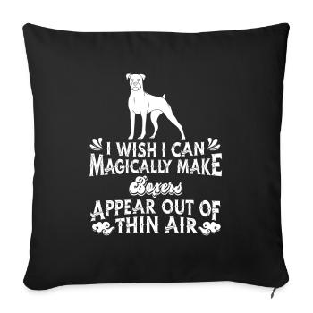 Boxer Chien - Housse de coussin décorative 45 x 45 cm - noir - Devant