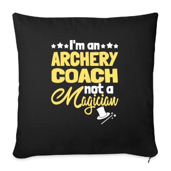 Tir à l’arc Flèche Tir à l’arc Tir à l’arc - Housse de coussin décorative 45 x 45 cm - noir - Devant