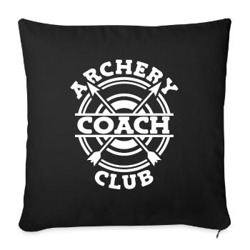 Tir à l’arc Flèche Tir à l’arc Tir à l’arc - Housse de coussin décorative 45 x 45 cm - noir - Devant