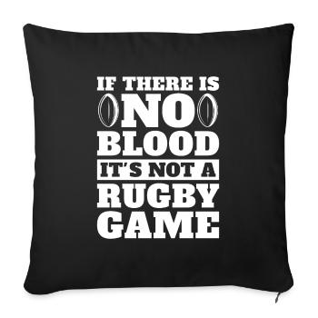 Rugby - Sofakissenbezug 45 x 45 cm - Schwarz - Vorne