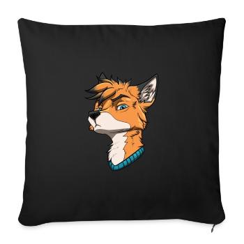 Furry Fandom Fursuits - Sofa pillowcase 17,3'' x 17,3'' (45 x 45 cm) - black - Front