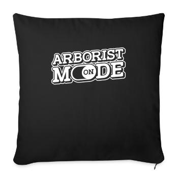Arboriculteur Tree Climber Arboriculteur - Housse de coussin décorative 45 x 45 cm - noir - Devant