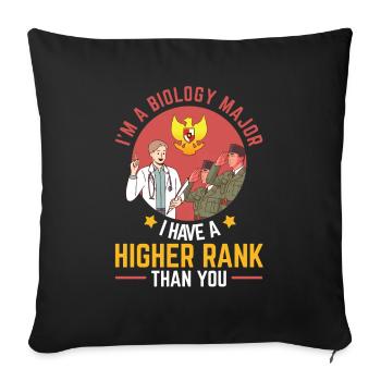 Biology Biologist Lustig Biology Major - Sofa pillowcase 17,3'' x 17,3'' (45 x 45 cm) - black - Front